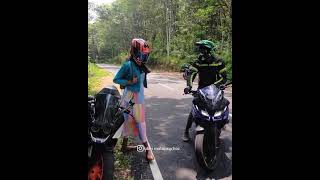 Yamaha r15 v3 bs6 stunt || r15 v3 couple status || VorVibes #shorts