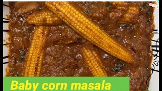 Baby corn masala recipe / Baby corn gravy / How to make baby corn curry / NamastefromYashUK