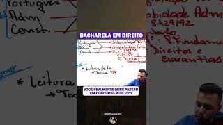 BACHARELA EM DIREITO, você realmente quer passar em CONCURSO PÚBLICO #shorts #tribunais #concurso