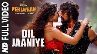 Dil Jaaniye Full Video Song | Pehlwaan - Hindi | Kichcha Sudeepa | Krishna | Arjun Janya