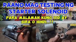 PAANO I TEST ANG STARTER MOTOR SOLENOID SWITCH (SUZUKI F6A)