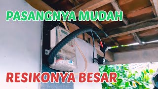 Cara pasang KWH meter di jalur kabel yang masih menyala