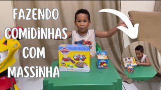 GANHEI UM KIT COZINHA PARA FAZER COMIDINHAS COM MASSINHA