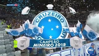 Comemoração de titulo com hino do Cruzeiro - TV Globo MG