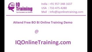 BO BI Online Training With real Time faculty