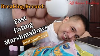 Eating Marshmallows without Hands || Breaking Record