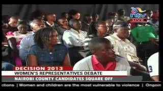 NAIROBI COUNTY WOMAN REPRESENTATIVE live DEBATE-FEBRUARY 2013