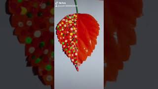 Leaf painting | leaf art painting | acrylic paint on leaf | 🍃🍃🍃🍃