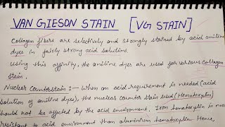 VAN GIESON(VG) STAIN