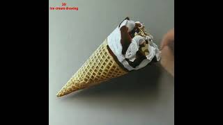 3D Ice cream drawing