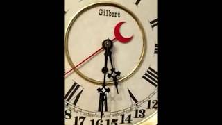 Antique 8 Day Gilbert Octagon Short Drop Regulator Calendar Clock Circa 1901