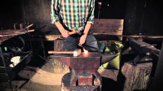 forging a pair of farrier-style tongs