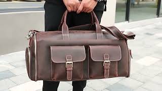 Must-Have Men’s Leather Garment Bag for Travel & Business | Ultimate Luxury & Durability