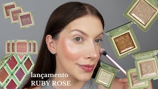 TESTEI nova LINHA SILK SKIN da RUBY ROSE | Cream Blush Ruby Rose e Iluminador Baked Mosaic