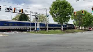 Amtrak Piedmont speeds through Mebane, NC