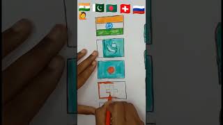 🇮🇳+🇵🇰+🇧🇩+🇨🇭+🇷🇺 drawing/#viral/#shorts/#youtubeshorts