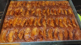 كيكة 🍰 بالتفاح والقرفه 🥮 بحجم عائلي كتجي خفيفة ومعلكةبلذة لاتوصف 😋😋👍