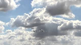 Blenheim and 3 Hurricanes at the Duxford Battle of Britain airshow 2015