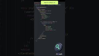 Search Filter in 60 sec 🔎| React js #shorts #short #ytshorts #reactjs #javascript #viral