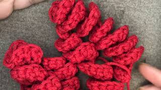 Red Mediterranean Twisty Crochet Corals Tutorial | DIY Crochet, Coral Crafts, Ocean-Inspired Decor!