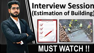 Interview Question on Estimation of Building ||Live Workshop || Civil Guruji Bhopal