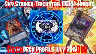 1st Place Sky Striker/Trickstar/Mekk-Knight Deck Profile By James Kaulukukui July 2018