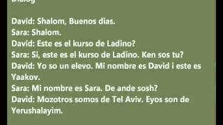 קורס לאדינו -- 1 - Kurso de Ladino - Ladino lessons