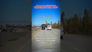 Idiot Cuts off an Undercover Cop Instant Karma on Dash cam