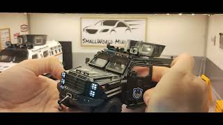 MINIATURA CARRO DE POLICIA BLINDADO ESCALA 1/24 SOM/LEDR$ 229,00#policia