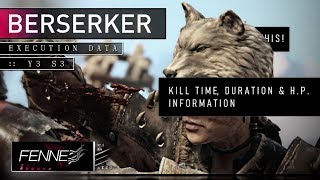 Execution Data - Berserker | For Honor