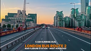 Explore the real London by Bus: London Route 2 from Marylebone Station to Norwood Bus Garage 🚌