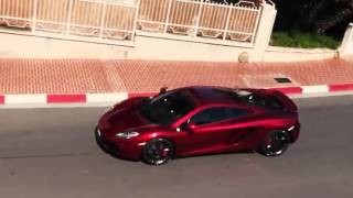 Red McLaren MP4 12C in Monaco CRAZY Accelerations