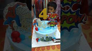 Deepesh birthdday celeb april 11#minivlog #birthdaycelebration  #spidermantheme #cake #birthday