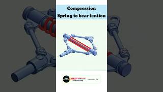 Compression Spring to bear tension! 3d animation Solidworks #Shorts #diy