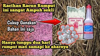 Luar Biasa ampuh Racun Rumput racikan sendiri ini  !! semua rumput musanah sampai ke akarnya