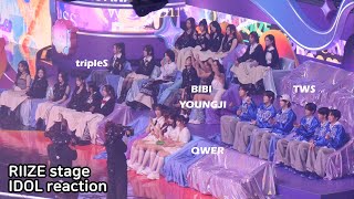 RIIZE stage 'Boom Boom Bass' IDOL Reaction (TWS tripleS QWER BIBI YOUNGJI) 241130 MMA