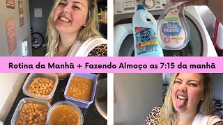 ROTINA DA MANHÃ | LAVEI MUITA ROUPA | COZINHEI FEIJÃO | ARRUMEI A BAGUNÇA