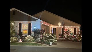 Christmas Eve in The Villages Florida. Check out the houses all lit up.