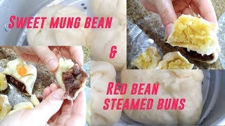 Making Delicious Sweet Mung Bean and Red Bean Steamed Buns | Làm bánh bao đậu xanh thơm ngon - #215