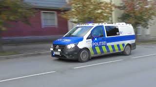 Police Van Responding to a Call in Tartu, Estonia