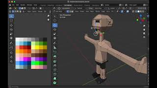 Making a blender character for animation.