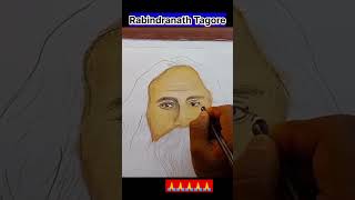 Rabindranath Tagore drawing #drawing #art #painting #shorts #rabindrajayanti