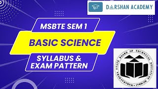 Basic Science | 1st Semester Diploma Syllabus Overview |MSBTE (I - Scheme) Common to all branch