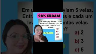 98% erram!!! Você acertaria se caísse no ENEM? #matemáticaenem #shorts