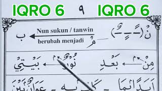 iqra jilid 6 halaman 9 | pemula dan lansia pasti bisa mengaji Alquran dengan cepat dan mudah lancar