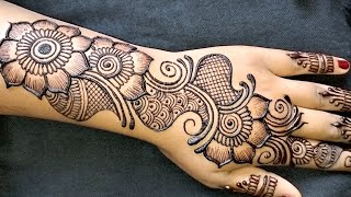 Beautiful 🥰 And Easy😍 Arabic Mehndi Design||Simple Mehndi  Design||Back Hand Arabic Mehndi Design..