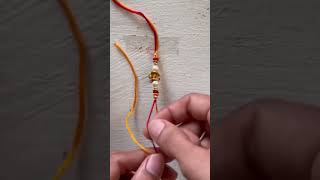 Rakhi tutorial #handmaderakhi #rakhimaking #shorts #shortvideo