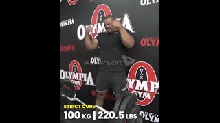 Larry Wheels - 90 kg and 100kg strict curl !!