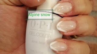 Opi/ alpine snow gel polish/ how make French tips