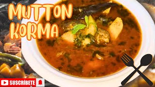 HYDERABADI STYLE MUTTON KORMA | MUTTON ALOO GRAVY#MUTTON FOOD